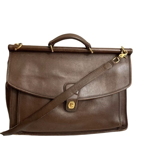 Coach Beekman Vintage Briefcase Attache 5266 Brown glovetan Leather Laptop Bag - Picture 1 of 15
